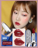 HOJO Matte Lipstick Shiny Diamond Gold Silver Nude Waterproof Long Lasting 8 colors Gorgeous Makeup Cosmetics With Mirror