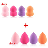 4pcs or 8pcs High Quality Multi Shape Sponge Puff Makeup Women Professional Blush Foundation Sponges Makeup Recommend Praise Hot