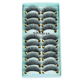 10 Pairs 3D Soft Faux Mink Hair False Eyelashes Natural Messy Eyelash Crisscross Wispy Fluffy Lashes Extension Eye Makeup Tools