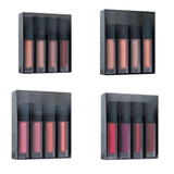 POP ITEM! 4Pcs Women Moisturizer Matte Liquid Lip Glosses Lipsticks Set Cosmetic Makeup