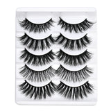 5 pairs 5D Mink Eyelashes Natural False Eyelashes Lashes Soft Fake Eyelashes Extension Makeup Wholesale