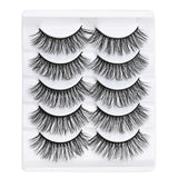 5 pairs 5D Mink Eyelashes Natural False Eyelashes Lashes Soft Fake Eyelashes Extension Makeup Wholesale