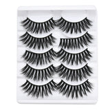 5 pairs 5D Mink Eyelashes Natural False Eyelashes Lashes Soft Fake Eyelashes Extension Makeup Wholesale