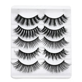 5 pairs 5D Mink Eyelashes Natural False Eyelashes Lashes Soft Fake Eyelashes Extension Makeup Wholesale