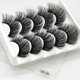 5 pairs 5D Mink Eyelashes Natural False Eyelashes Lashes Soft Fake Eyelashes Extension Makeup Wholesale