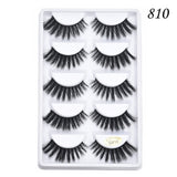 5 pairs 5D Mink Eyelashes Natural False Eyelashes Lashes Soft Fake Eyelashes Extension Makeup Wholesale