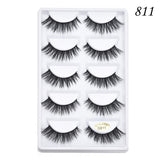 5 pairs 5D Mink Eyelashes Natural False Eyelashes Lashes Soft Fake Eyelashes Extension Makeup Wholesale