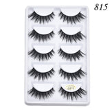 5 pairs 5D Mink Eyelashes Natural False Eyelashes Lashes Soft Fake Eyelashes Extension Makeup Wholesale