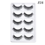 5 pairs 5D Mink Eyelashes Natural False Eyelashes Lashes Soft Fake Eyelashes Extension Makeup Wholesale