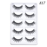 5 pairs 5D Mink Eyelashes Natural False Eyelashes Lashes Soft Fake Eyelashes Extension Makeup Wholesale