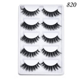 5 pairs 5D Mink Eyelashes Natural False Eyelashes Lashes Soft Fake Eyelashes Extension Makeup Wholesale