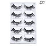 5 pairs 5D Mink Eyelashes Natural False Eyelashes Lashes Soft Fake Eyelashes Extension Makeup Wholesale