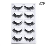 5 pairs 5D Mink Eyelashes Natural False Eyelashes Lashes Soft Fake Eyelashes Extension Makeup Wholesale