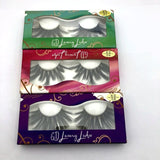 Mikiwi 7pairs 25mm long Faux 3D Mink Lashes Natural Long False Eyelashes Dramatic Volume Fake Lashes Makeup Extension Eyelashes