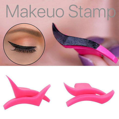 2PCS Silicone Eyeliner Stencil Template Stamp Wing Shape Eyelash Stamp Women Girl Makeup Accessories