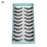 10 Pairs 3D Faux Mink Hair False Eyelashes Fluffy Wispy Multilayer Flutter Eyelash Faux Mink Eye Lashes Extension Makeup Tools