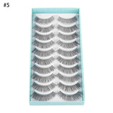 10 Pairs 3D Faux Mink Hair False Eyelashes Fluffy Wispy Multilayer Flutter Eyelash Faux Mink Eye Lashes Extension Makeup Tools