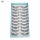 10 Pairs 3D Faux Mink Hair False Eyelashes Fluffy Wispy Multilayer Flutter Eyelash Faux Mink Eye Lashes Extension Makeup Tools