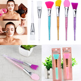 ELECOOL 2/1PCS Professional Silicone Face Mask Stirring Brush Soft Mask Mud Mixing Brush Makeup Tools for Women Face Skin Care