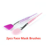 ELECOOL 2/1PCS Professional Silicone Face Mask Stirring Brush Soft Mask Mud Mixing Brush Makeup Tools for Women Face Skin Care