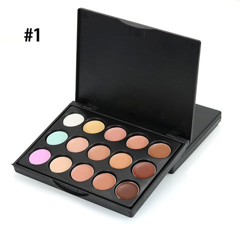 15 Colors Natural Professional Concealer Palettes Long-lasting Foundation Eyeshadow Face Contour Palette Makeup Foundation TSLM2