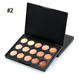 15 Colors Natural Professional Concealer Palettes Long-lasting Foundation Eyeshadow Face Contour Palette Makeup Foundation TSLM2