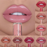 Nude Glitter Shimmer Liquid Lipstick Cosmetics Lips Gloss Long Lasting Waterproof Colorful Lipgloss Makeup Pigment Sexy Women