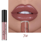 Nude Glitter Shimmer Liquid Lipstick Cosmetics Lips Gloss Long Lasting Waterproof Colorful Lipgloss Makeup Pigment Sexy Women