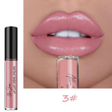 Nude Glitter Shimmer Liquid Lipstick Cosmetics Lips Gloss Long Lasting Waterproof Colorful Lipgloss Makeup Pigment Sexy Women