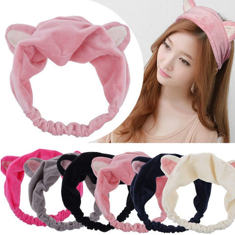 New Arrival Cute Womens Girls Headband Cat Ears Hairband Party Gift Headdress Hair Accessories Makeup Cleaning Tools