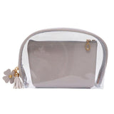 PU Transparent Cosmetic Bag Waterproof Clear Pouch Organizer Makeup Bags Women Travel Toiletry Case Accessories With A Small Bag