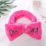 2019 New OMG Letter Coral Fleece Wash Face Bow Headbands For Women Girls Headbands Headwear Hair Bands Turban Hair Accessories