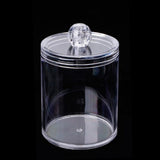 Transparent Acrylic Round Container Makeup Pad Organizer Box Protable Cosmetics Cotton Swab Storage Case Makeup Tool Accessories