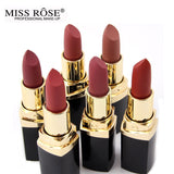 Miss Rose brand batom 24color Nude Matte lipstick Matte Velvet Lipstick Beauty Red Lips batom Cosmetic long-lasting makeup