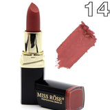 Miss Rose brand batom 24color Nude Matte lipstick Matte Velvet Lipstick Beauty Red Lips batom Cosmetic long-lasting makeup