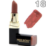 Miss Rose brand batom 24color Nude Matte lipstick Matte Velvet Lipstick Beauty Red Lips batom Cosmetic long-lasting makeup