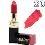 Miss Rose brand batom 24color Nude Matte lipstick Matte Velvet Lipstick Beauty Red Lips batom Cosmetic long-lasting makeup