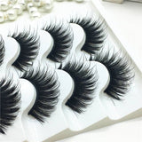 5 Pairs artificial 100% mink Corner Thick False Eyelashes Blue Black Long Thick Cross Handmade eye lashes makeup