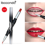 10 Colors Matte Lipstick Wateproof Double End Long Lasting Lipsticks Brand Lip Makeup Cosmetics Nude Dark Red Lips Liner Pencil