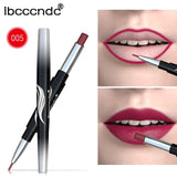 10 Colors Matte Lipstick Wateproof Double End Long Lasting Lipsticks Brand Lip Makeup Cosmetics Nude Dark Red Lips Liner Pencil