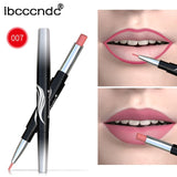 10 Colors Matte Lipstick Wateproof Double End Long Lasting Lipsticks Brand Lip Makeup Cosmetics Nude Dark Red Lips Liner Pencil