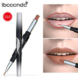 10 Colors Matte Lipstick Wateproof Double End Long Lasting Lipsticks Brand Lip Makeup Cosmetics Nude Dark Red Lips Liner Pencil