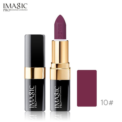 IMAGIC new 12 color lip makeup cream lipstick waterproof lasting light color sexy red lipstick beauty matte eyeliner lipstick