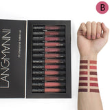 2019 New brand 12pcs/lot lip kit matte Lipstick Waterproof Nutritious Velvet lip stick Red Tint Nude batom makeup set