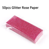 50pcs Glitter Background Paper for Sliding Cases Professional Packaging Accessories for Eyelash Case