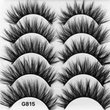 5 Pairs Multipack 3D Soft Mink Hair False Eyelashes Handmade Wispy Fluffy Long Lashes Natural Eye Makeup Tools Faux Eye Lashes