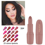 MISS ROSE Lipstick Matte  Waterproof Nutritious  25 Colors Easy to Wear Lipstick Long Lasting Lips Makeup kyliejenner lipstick