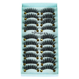 10 Pairs 3D Faux Mink Hair False Eyelashes Fluffy Wispy Multilayer Flutter Eyelash Faux Mink Eye Lashes Extension Makeup Tools