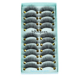 10 Pairs 3D Faux Mink Hair False Eyelashes Fluffy Wispy Multilayer Flutter Eyelash Faux Mink Eye Lashes Extension Makeup Tools