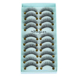 10 Pairs 3D Faux Mink Hair False Eyelashes Fluffy Wispy Multilayer Flutter Eyelash Faux Mink Eye Lashes Extension Makeup Tools